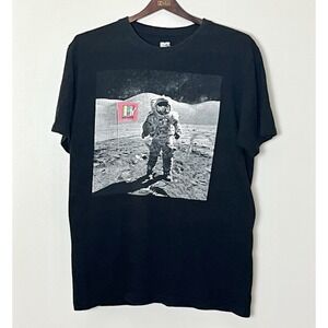 MTV Moon Man T-Shirt Men's Large Black‎ Pop Culture TV Nostalgia Music Culture
